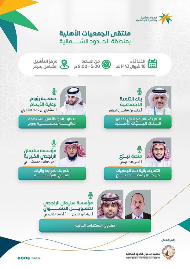 ملتقى الجمعيات الأهلية بالحدود الشمالية
